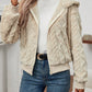 LUNE Zip Up Drop Shoulder Hooded Teddy Jacket