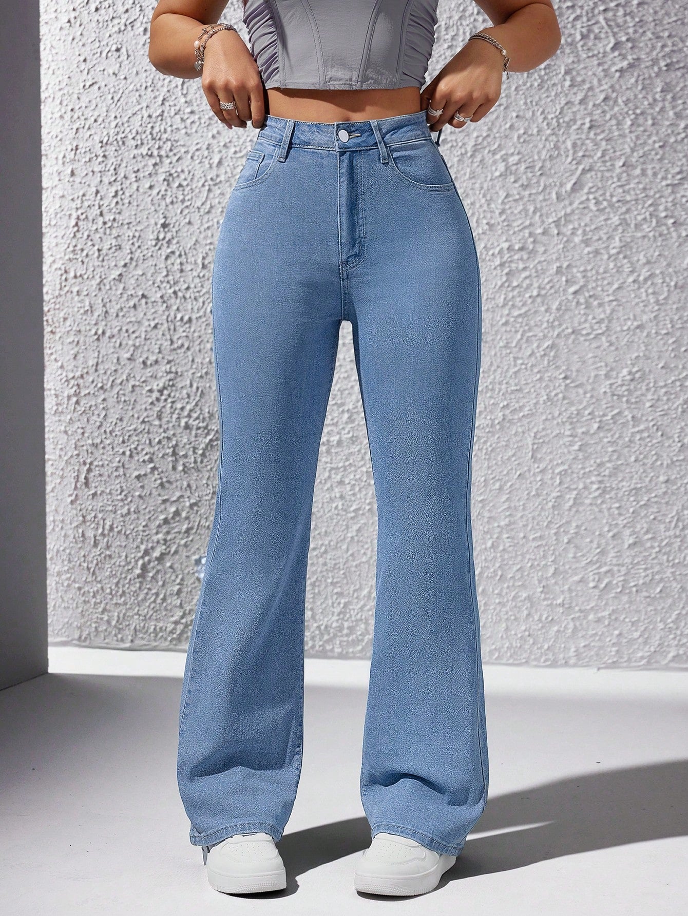 MOOSTA Casual Washed Straight Leg Jeans