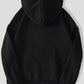 EZwear Plus Letter Graphic Kangaroo Pocket Drawstring Hoodie