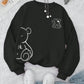 INAWLY Cartoon Graphic Thermal Lined Sweatshirt,Long Sleeve Tops