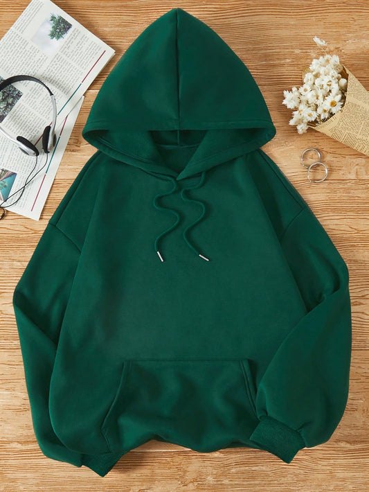 EZwear Kangaroo Pocket Drawstring Hoodie