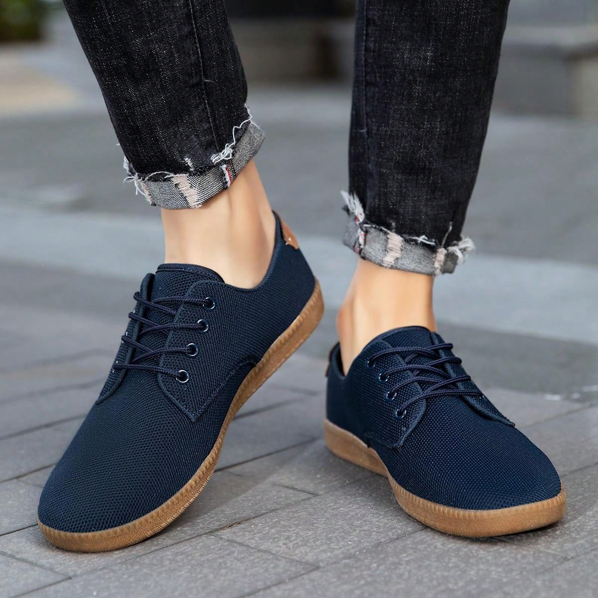 Men Fashion Sneakers Casual Shoes Minimalist Oxfords Slip On Flat Shoes Workout Breathable Loafers Business Dress Shoes