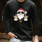 Men Christmas Santa Claus Print Tee