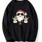 Men Christmas Santa Claus Print Tee