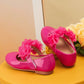 2023 Fashionable Solid Color Flower Embellished Round Toe Slip-resistant Flat Outdoor Casual Princess Shoes