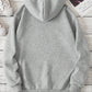 INAWLY EZwear Plus Size Women's Heart Pattern Drawstring Hoodie