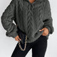 Frenchy Drop Shoulder Half Zip Sweatshirt,Long Sleeve Tops