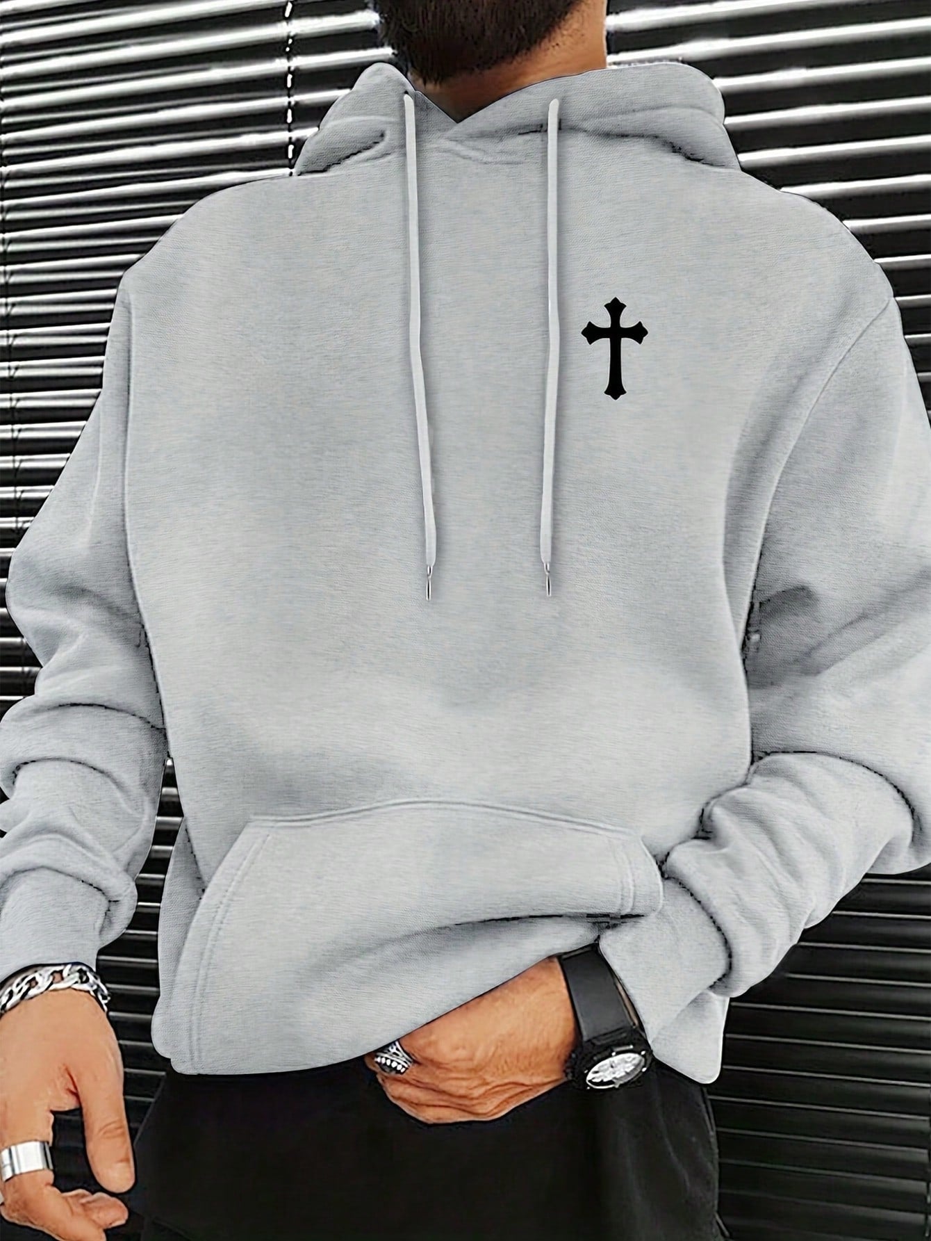 Minimalist Men's Hooded Sweatshirt - Perfect Combination Of Fresh And Simple Design