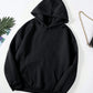 EZwear Solid Kangaroo Pocket Thermal Lined Hoodie