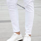 Manfinity Homme Men's Slim Fit Jeans Long Washed Light Jean Cargo Plain All White Work Business Casual Husband