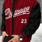 Manfinity Men's Letter Print Color-block Baseball Jacket