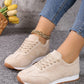 Beige Suede Lightweight Women's Casual Shoes