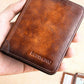 Leather Rfid Wallets For Men Vintage Thin Short Multi Function ID Credit Card Holder Money Bag Give Gifts To Men On Valentine's Day Business Casual