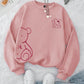 INAWLY Cartoon Graphic Thermal Lined Sweatshirt,Long Sleeve Tops