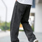 Manfinity Hypemode Loose Fit Men's Cotton Solid Color Denim Jeans With Slant Pockets