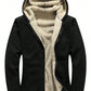 Men Zip Up Thermal Lined Hooded Jacket