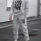 Manfinity EMRG Men's Letter Print Hoodie And Pants Set