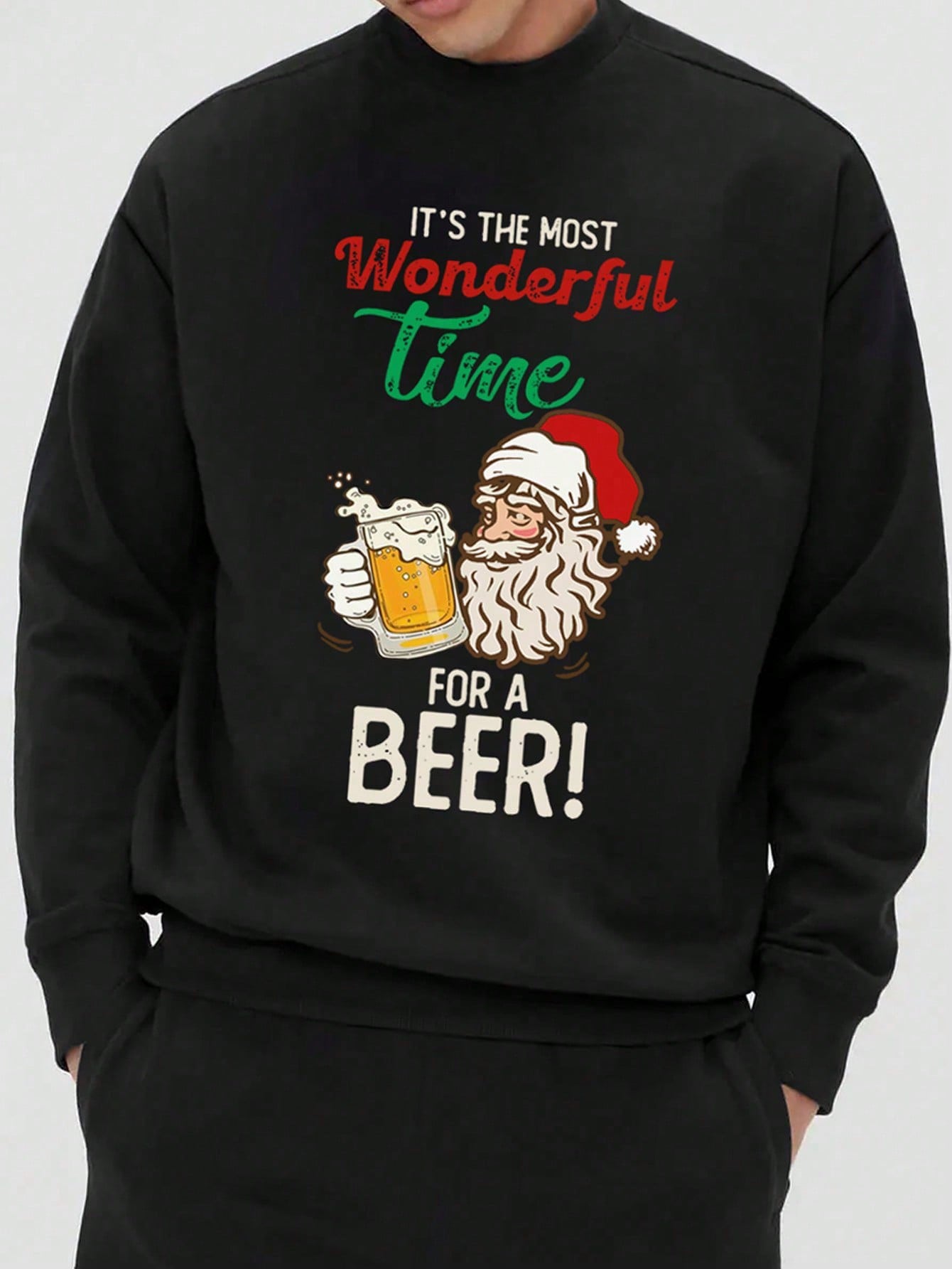 Men Christmas Print Sweatshirt