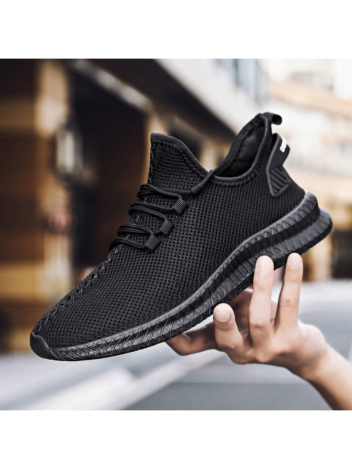 Breathable Mesh Men Shoes Men Trendy Lightweight Casual Sneakers Walking Flats Plus Size 45 46 47 Male Tennis Sneakers Outdoor Running Fitness Shoes Ultralight Comfortable Shoes Man