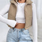 PETITE Zip Up Crop Vest Padded Coat