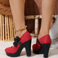 2023 New Color Block Waterproof Platform High Heels Women's Shoes