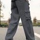 Men Flap Pocket Side Cargo Pants