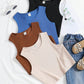 Tween Girl 4pcs/Set Solid Color Ribbed Tank Tops