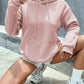 EZwear Kangaroo Pocket Drop Shoulder Drawstring Hoodie,Long Sleeve Tops