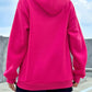 EZwear Kangaroo Pocket Drop Shoulder Drawstring Hoodie,Long Sleeve Tops