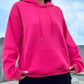 EZwear Kangaroo Pocket Drop Shoulder Drawstring Hoodie,Long Sleeve Tops