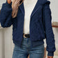 LUNE Zip Up Drop Shoulder Hooded Teddy Jacket