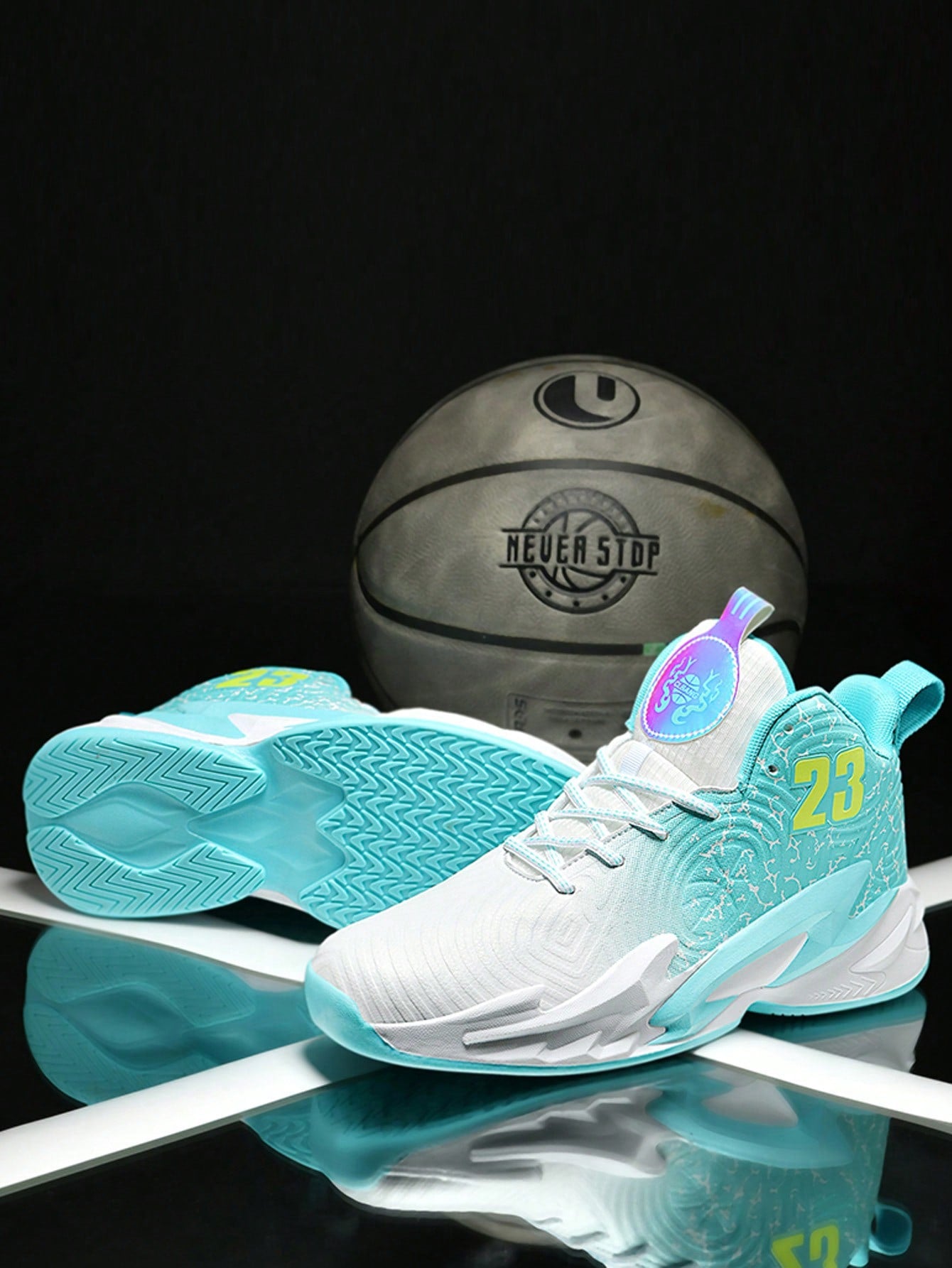 New Style Boy's High-top Basketball Athletic Shoes, Anti-slip, Wear-resistant, Shock Absorption, Running, Sporty, Leisure Sneakers