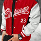 Manfinity Men's Letter Print Color-block Baseball Jacket