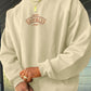 Men's Letter Print Crew Neck Casual Fleece Sweatshirt