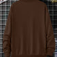 Men's Letter Print Crew Neck Casual Fleece Sweatshirt