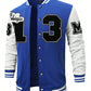 Manfinity Sporsity Men's Letter Printed Button Up Baseball Jacket