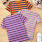 3pcs/Set Tween Girls' Daily Sweet And Cool Knitted Short Sleeve T-Shirt