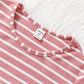 Tween Girl 3pcs/Set Striped Short Sleeve T-Shirt, Casual, Comfortable And Versatile