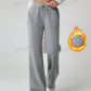 MOOSTA Fleece-lined Drawstring Straight-leg Pants, Keep Warm