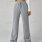 MOOSTA Fleece-lined Drawstring Straight-leg Pants, Keep Warm