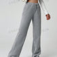 MOOSTA Fleece-lined Drawstring Straight-leg Pants, Keep Warm