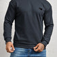 Manfinity Homme Men's Loose Fit Letter Patched Detail Crew Neck Sweatshirt