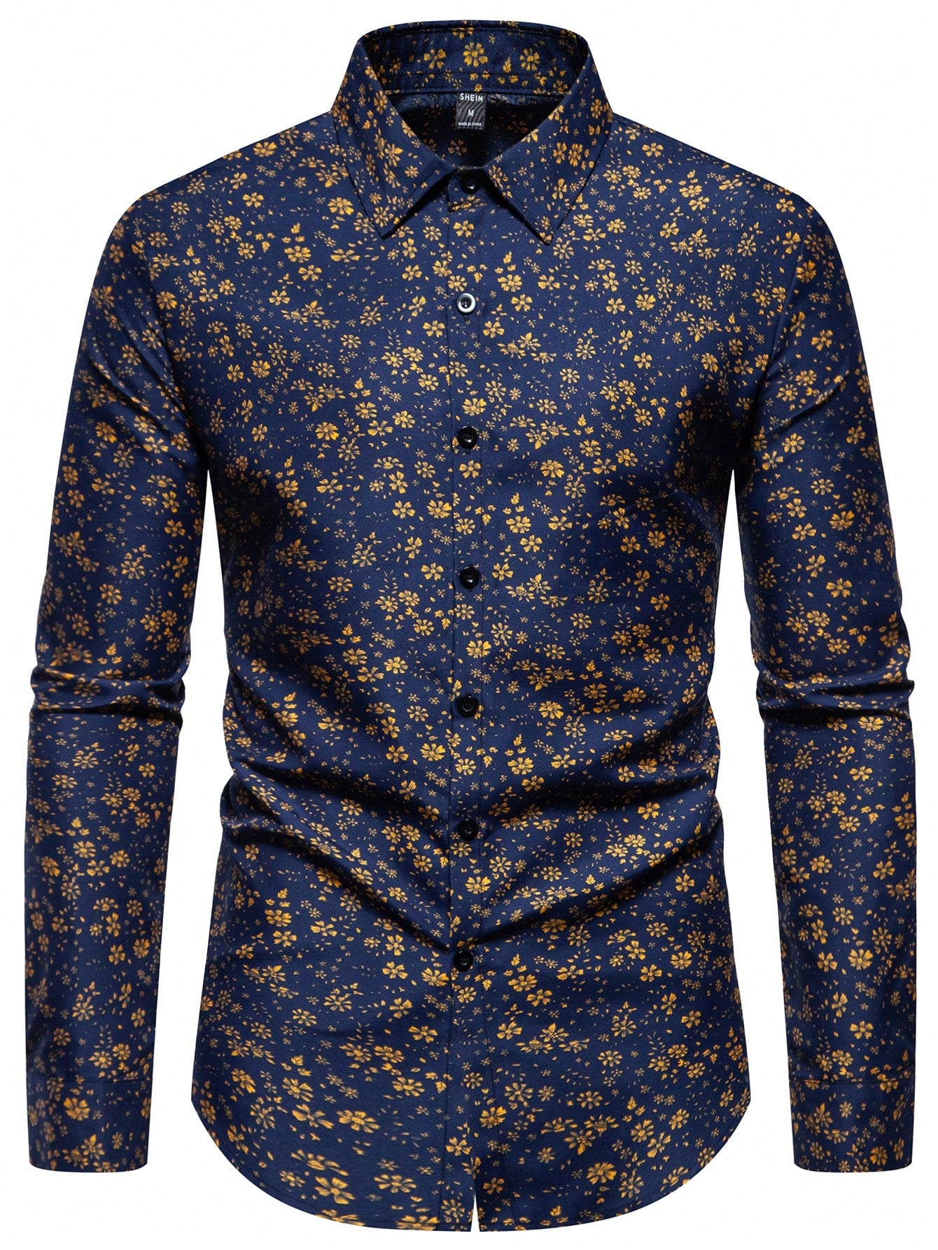 Manfinity Bizformal Men's Floral Print Long Sleeve Shirt