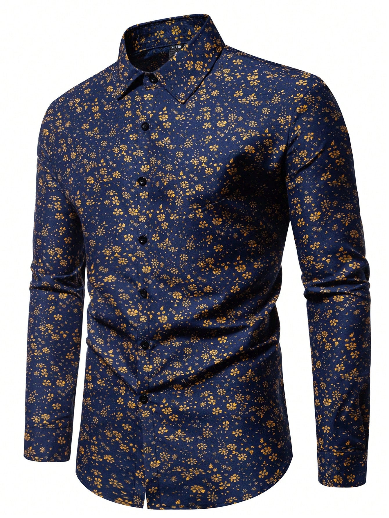 Manfinity Bizformal Men's Floral Print Long Sleeve Shirt