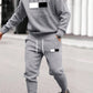 Manfinity Homme Men's Casual 2pcs/Set - Round Neck Long Sleeve T-Shirt And Pants With Text Print