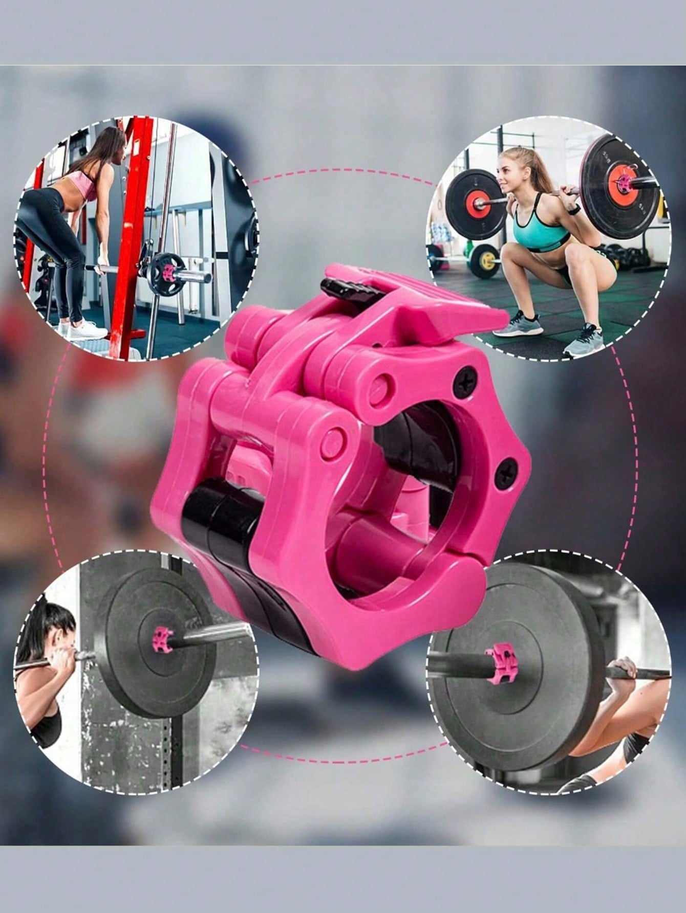 2pcs Barbell Clamps Collar Quick Release Barbell Clips Dumbbell Clasp, Weight Bar Plate, Anti-Skid, Safe Lock For Weightlifting Workout, Fitness