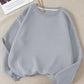 INAWLY Solid Round Neck Thermal Lined Sweatshirt,Long Sleeve Tops