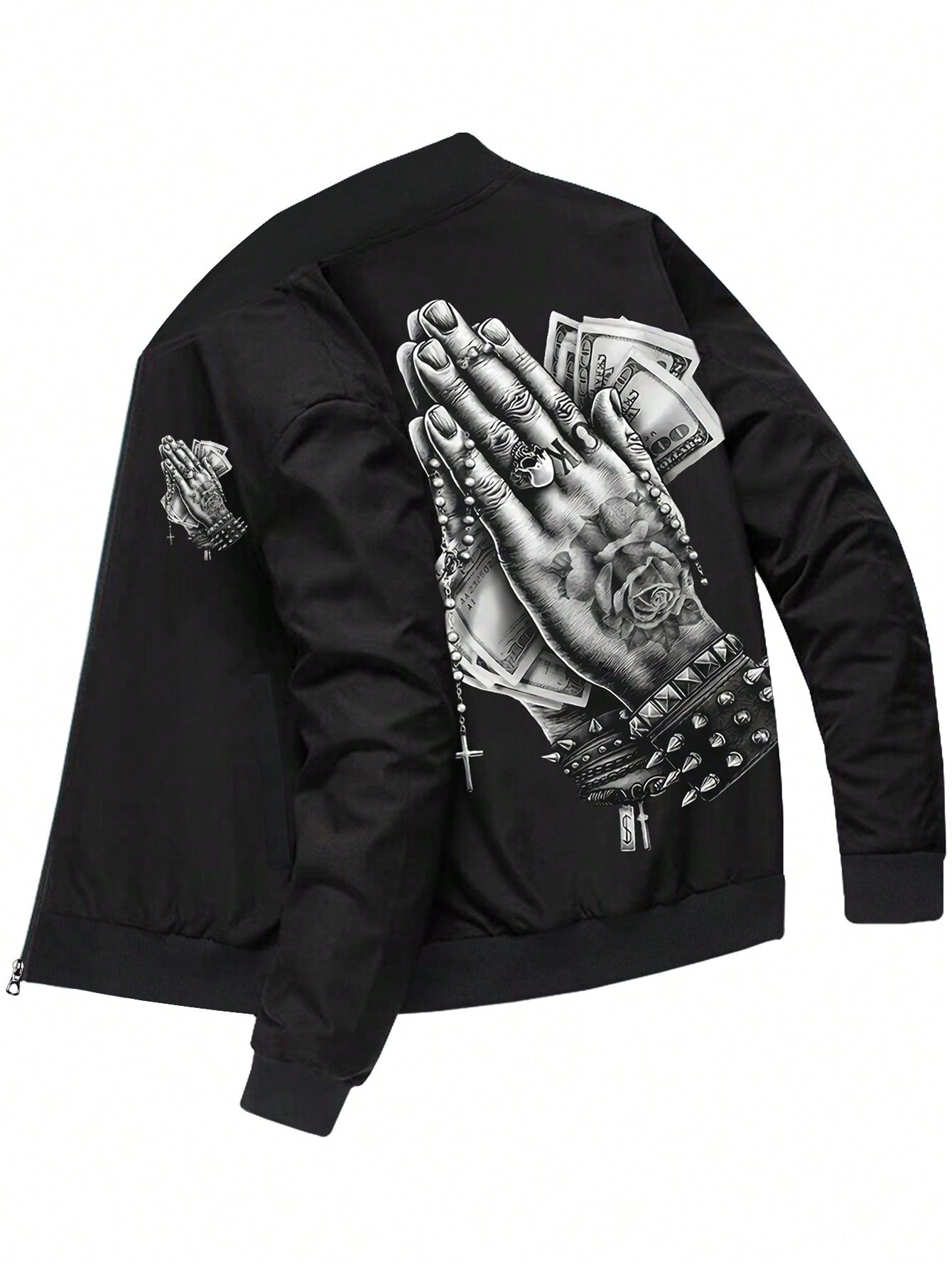 Men's Gesture Print Zip Cardigan Jacket