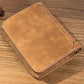 1pc Men'S Multi-Card Wallet Short Matte Leather Wallet Retro Three-Fold Vertical Wallet Money Clip Gifts For Valentine'S Day Business Casual