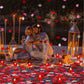 6/12/24pcs Red Flameless Romantic Led Candles With 100pcs Artificial Rose Petals Suitable Festival, Wedding, Birthday, Valentine's Day, New Year, Anniversary Valentine Decor, Yard Decor, Garden Decor,Christmas